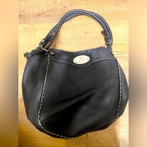 Black Fendi Leather Stelleria -2005. Silver hardware